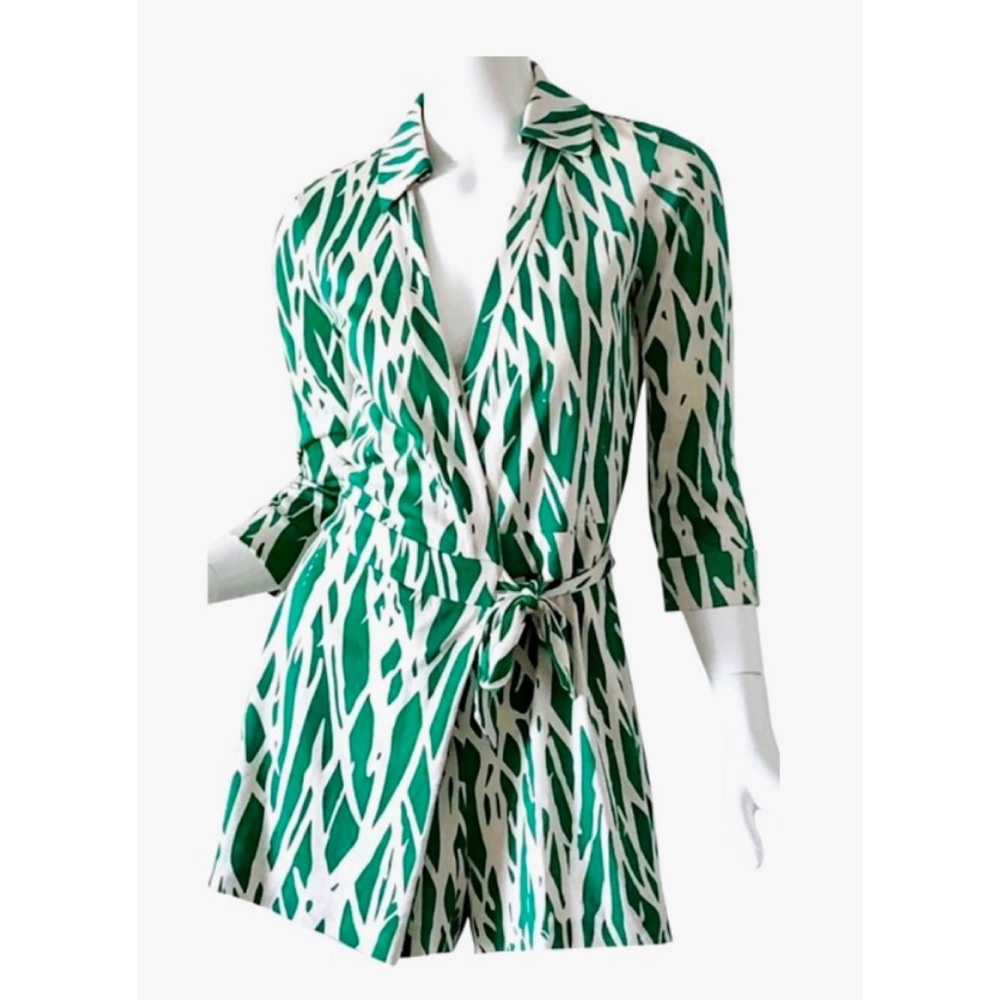 DVF Celeste Silk Wrap Romper Playsuit Size 12